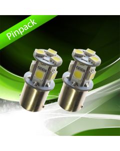 Pinpack, LED-bulb, 12V, BA15s / R5W, 8 SMD
