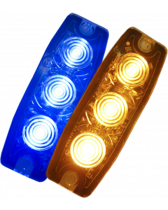 Warning light 3 pcs LED Superslim (Orange / Blue, 0.2 / 3m cable)