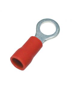Insulated ring cable lug, Red