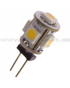 LED-bulb, G4, 24V, 5 diodes - Warm white