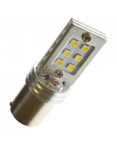 LED-bulb, 12V, BA15s / P21W, 12 Samsung-diodes - Cool white