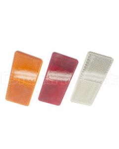 Rectangular reflector with self-adhesive back