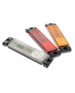 Flat marker lamp with reflex, 9-35V, ECE-approved, 4 LEDs