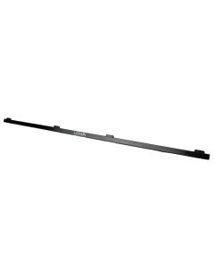Locking strip for number plate holder in plastic