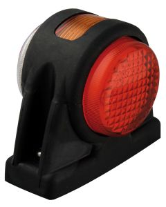 Side marker in rubber mount, 12-24V - With side light