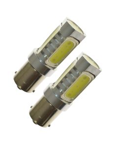 BA15s/P21W, 4 COB-dioder, Xenonvita (2-pack)