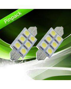 42mm/C10W, 6 SMD, Xenonvit, Pinpack 
