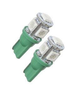 Pinpack, LED-bulb, 12V, T10 / W5W, 5 SMD  - Green