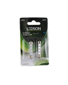 Festoon, 42 mm, 8 LEDs, 24V - Blue