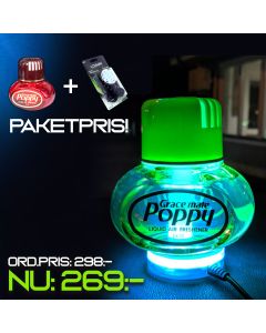 Poppy with RGB light plate (USB, cig plug or fixed installation)