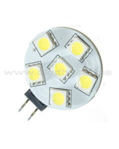 G4-bulb with 6 LEDs, warm white (3000K), 24V