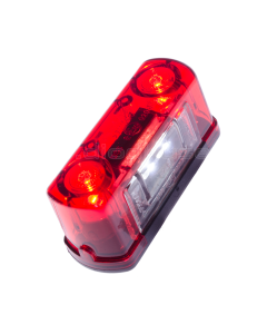 Universal license plate light, 4 LEDs, ECE-approved, red