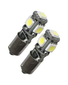 Pinpack, LED-bulb, 12V, BA9s, 5 diodes - Cool white and CANBUS