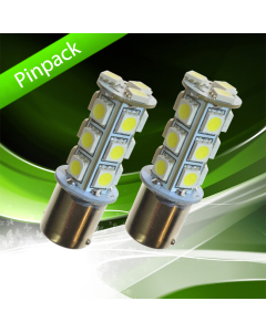 Pinpack, LED-bulb, 12V, BA15s / P21W, 18 SMD - Red