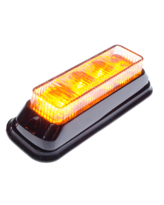 Oblique warning light, 4 LEDs, 12-24V - Orange - DEMO