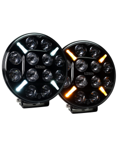 Castor7+ LED auxiliary light 60W with yellow-orange / white position light (E-marked, Driving Beam)