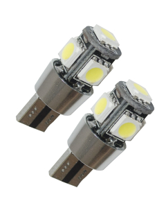 Pinpack, LED-bulb, 12V, T10 / W5W, 5 SMD - Cool white with CANBUS
